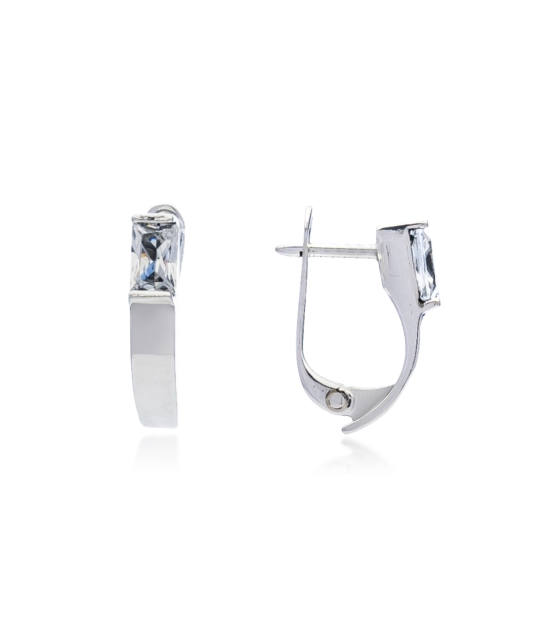 Sterling silver earrings with zirconium