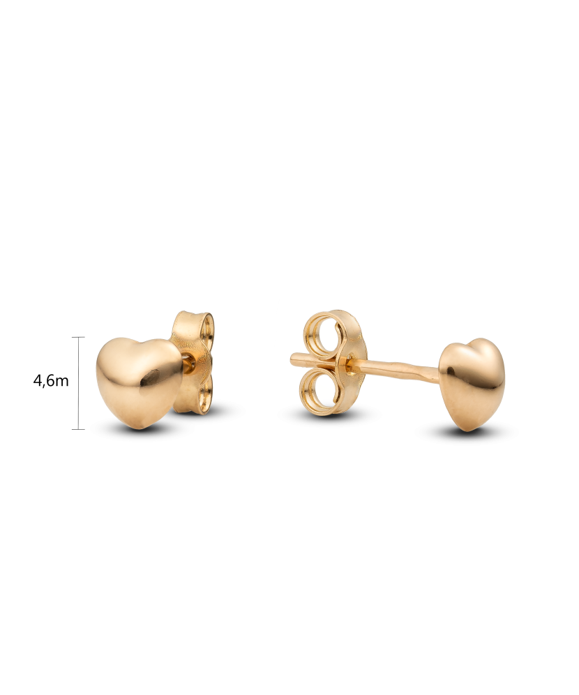 Gold earrings "heart"