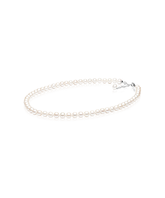 Pearl necklaces with sterling silver