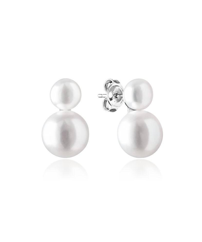 Sidabriniai auskarai su natūraliais perlais  - Goldinga