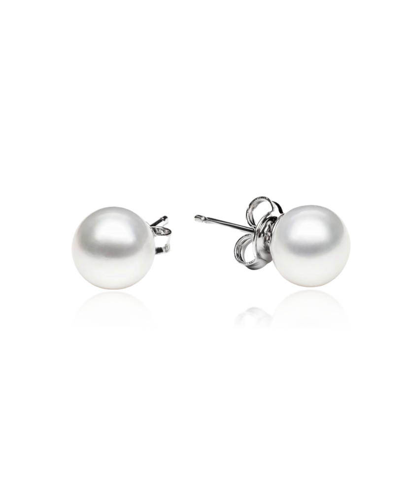 Sterling silver earrings with natural pearls