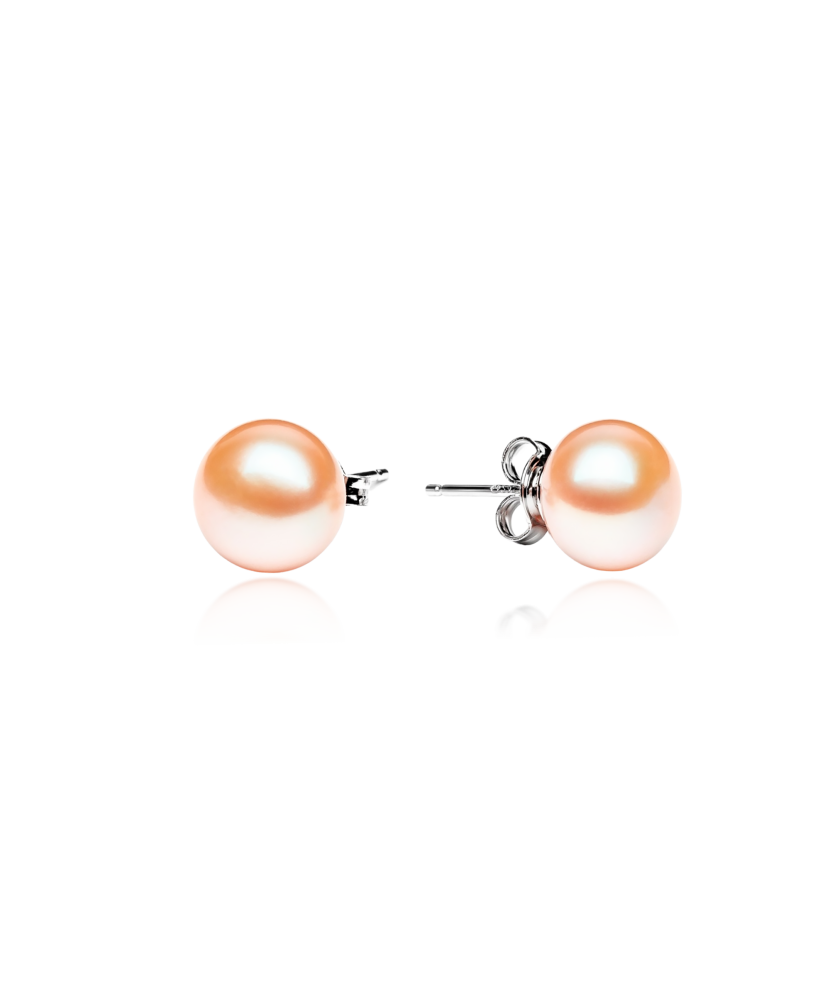 Sterling silver earrings with natural pearls