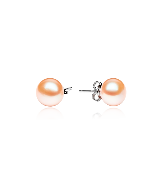 Sterling silver earrings with natural pearls