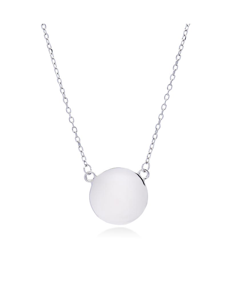 Sterling silver chain with pendant "plate"