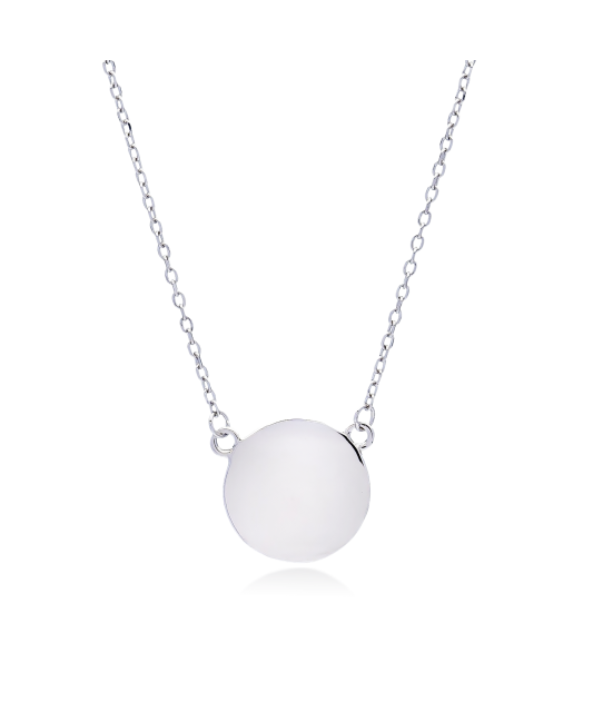 Sterling silver chain with pendant "plate"
