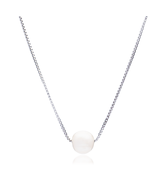 Sterling silver chain with pearl pendant