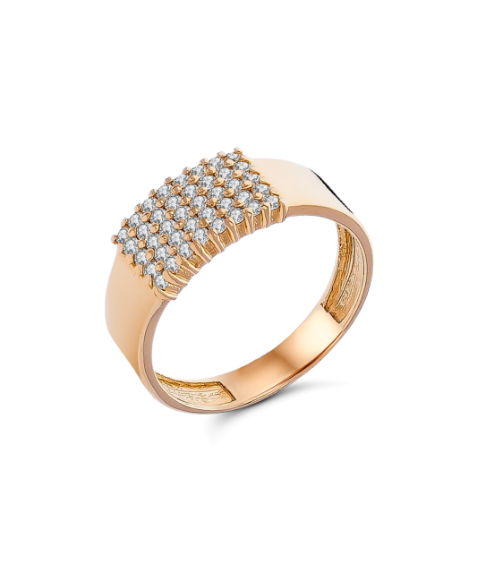 Auksinis žiedas su cirkoniais  - Goldinga