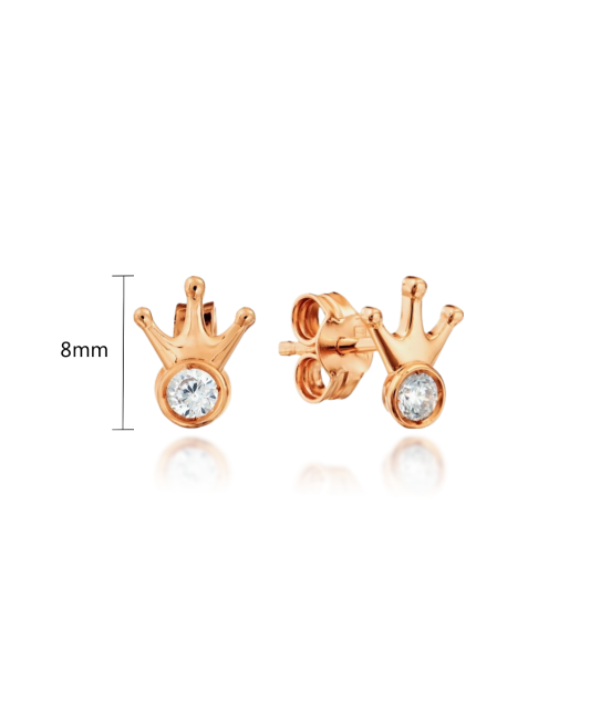 Auksiniai auskarai su cirkoniu  - Goldinga