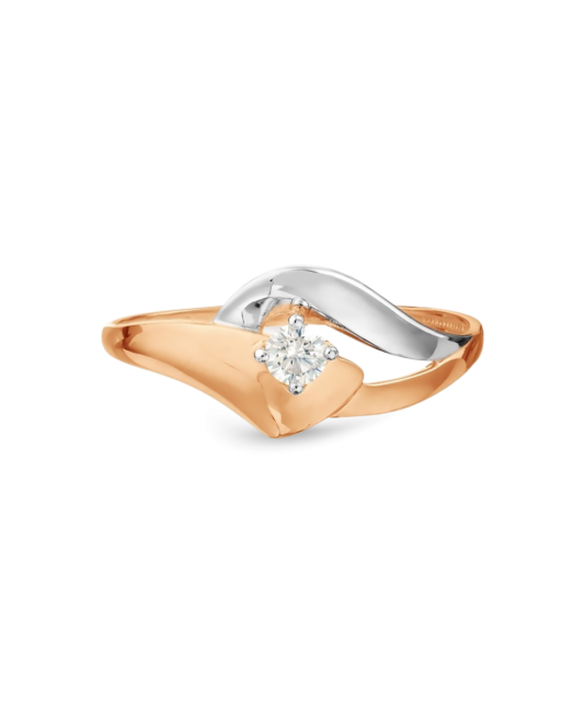 Gold ring with zirconium