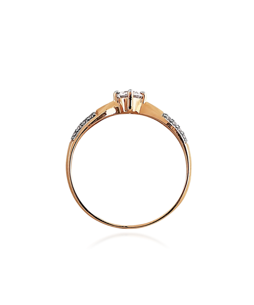 Auksinis žiedas su cirkoniais  - Goldinga