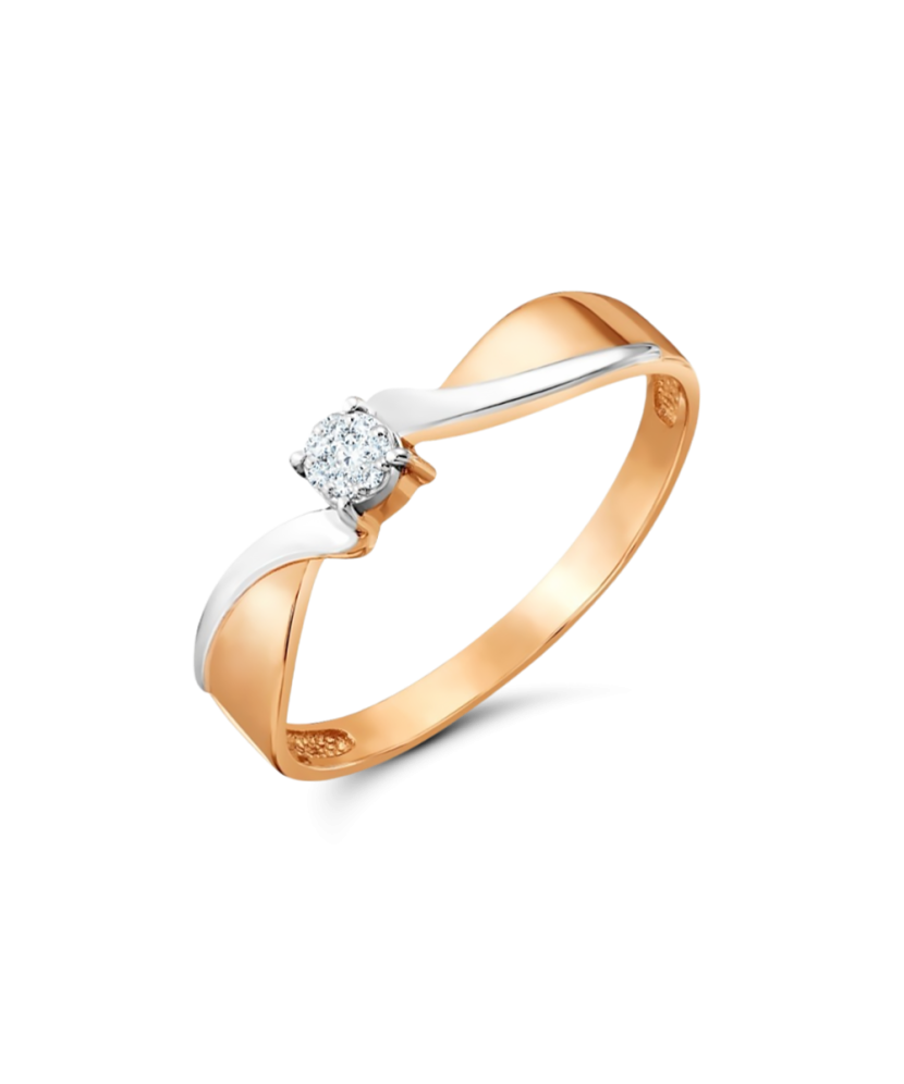 Gold ring with diamonds