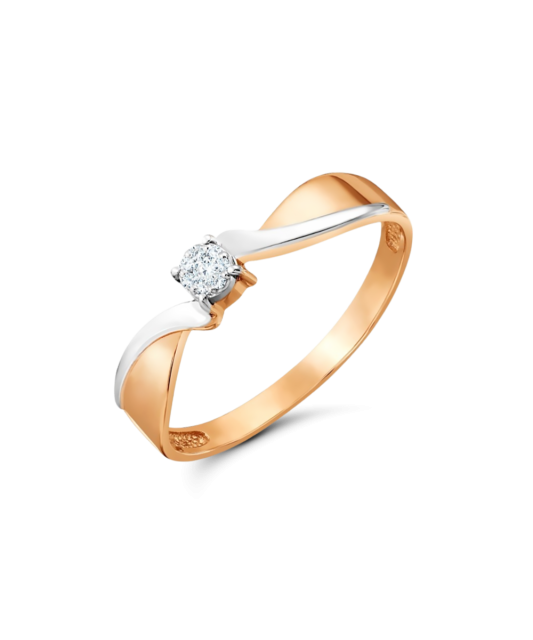 Gold ring with diamonds