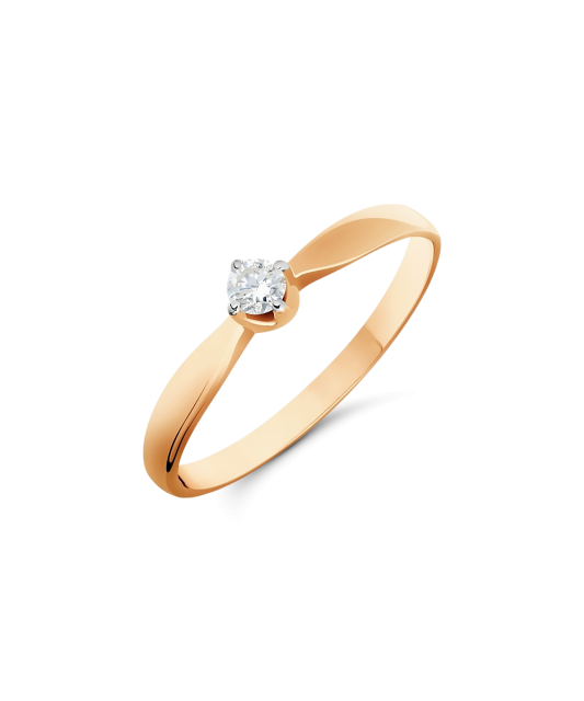 Gold ring with diamond