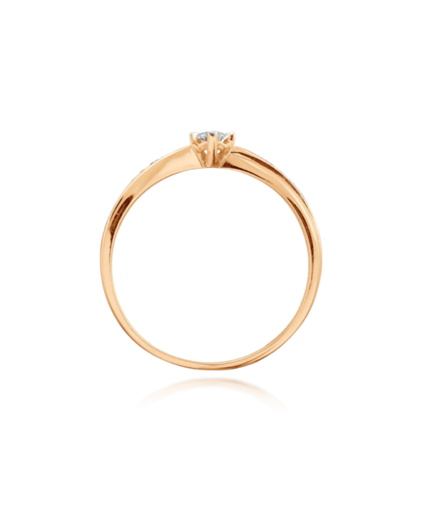 Auksinis žiedas su deimantais  - Goldinga