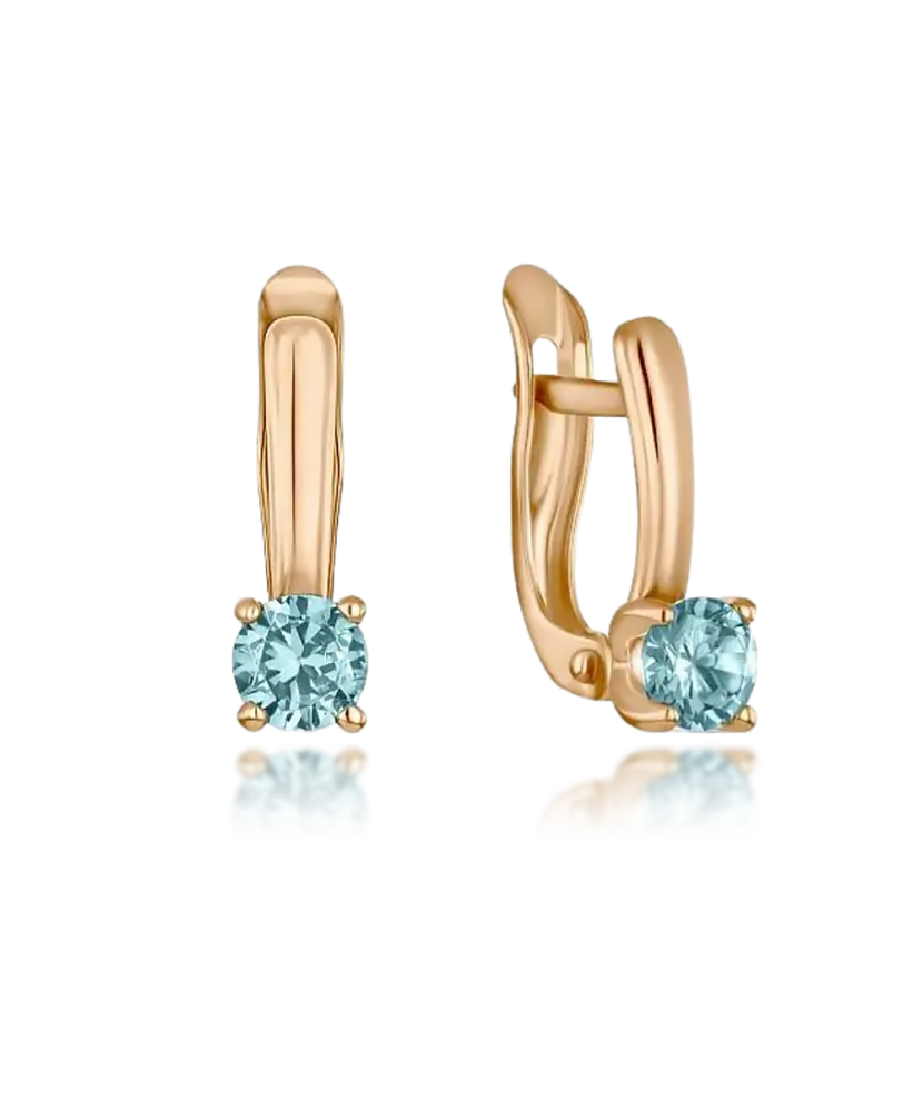 Auksiniai auskarai su cirkoniu  - Goldinga