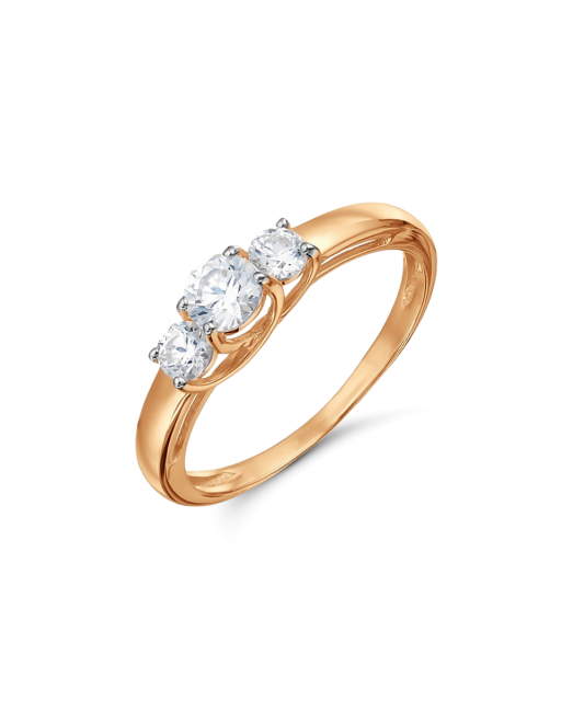 Auksinis žiedas su cirkoniais  - Goldinga