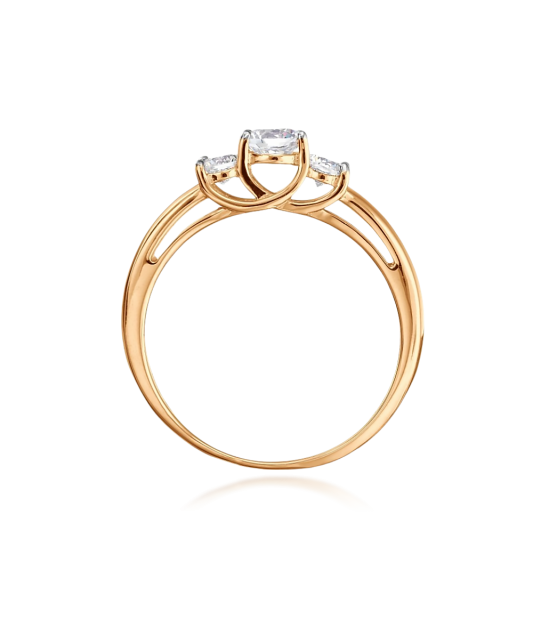 Auksinis žiedas su cirkoniais  - Goldinga