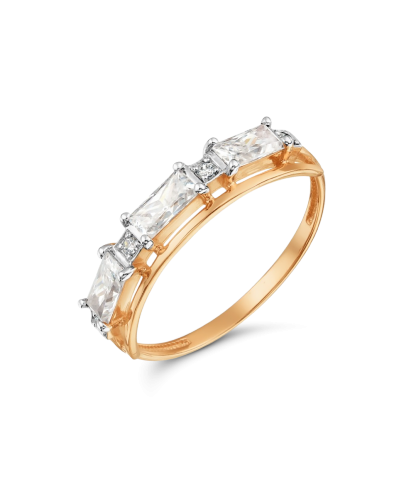 Auksinis žiedas su cirkoniais  - Goldinga