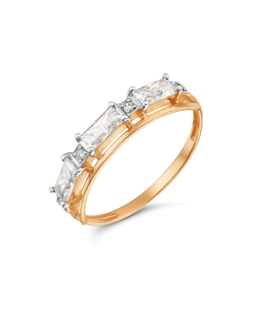 Auksinis žiedas su cirkoniais  - Goldinga