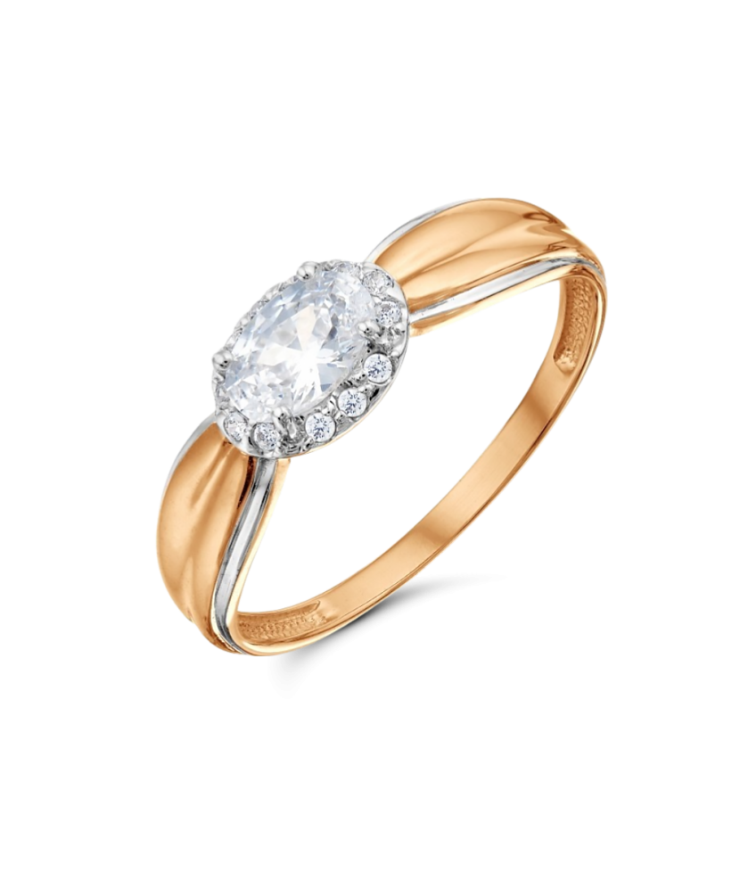 Auksinis žiedas su cirkoniais  - Goldinga