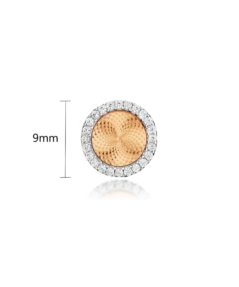 Gold pendant with zircons