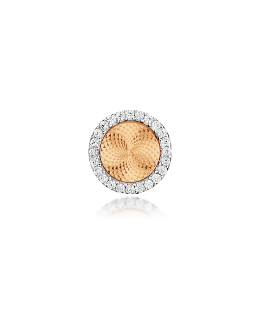 Gold pendant with zircons