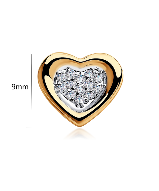 Auksinis pakabukas su cirkoniais "Širdelė"  - Goldinga