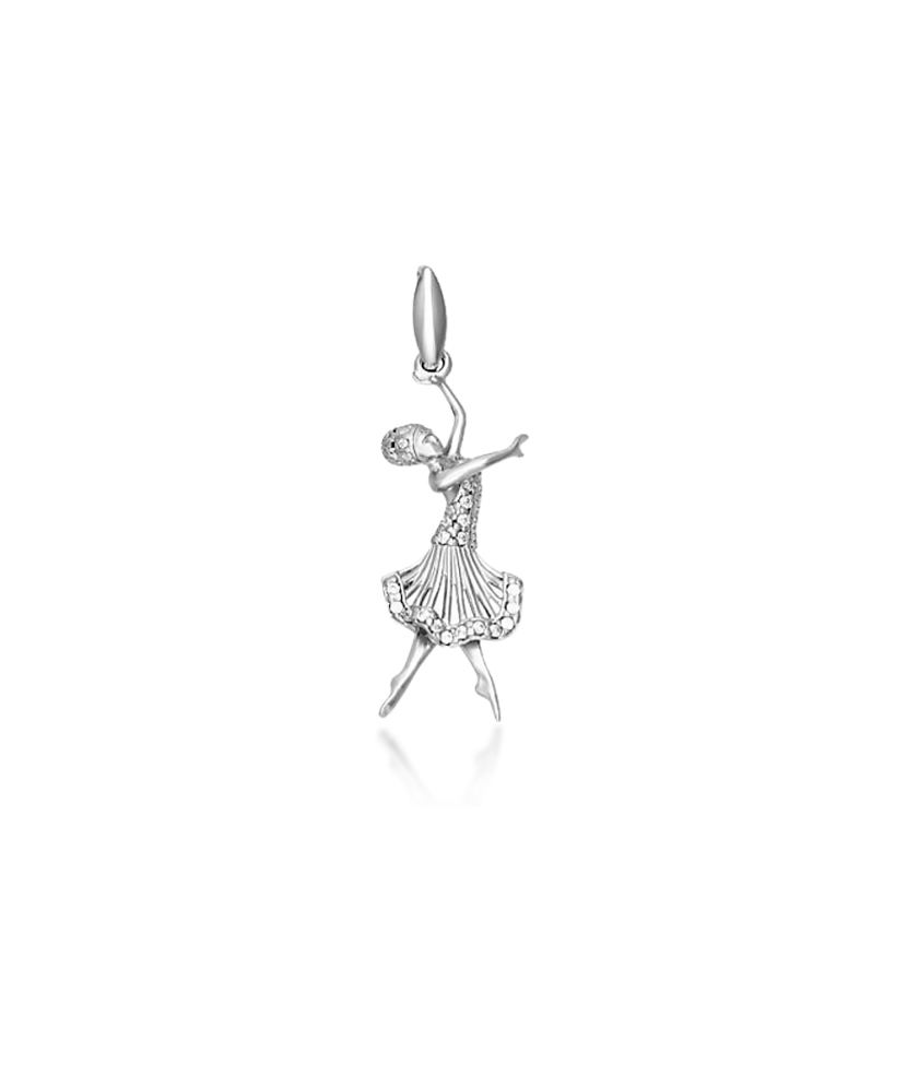 Sterling silver pendant with zircons