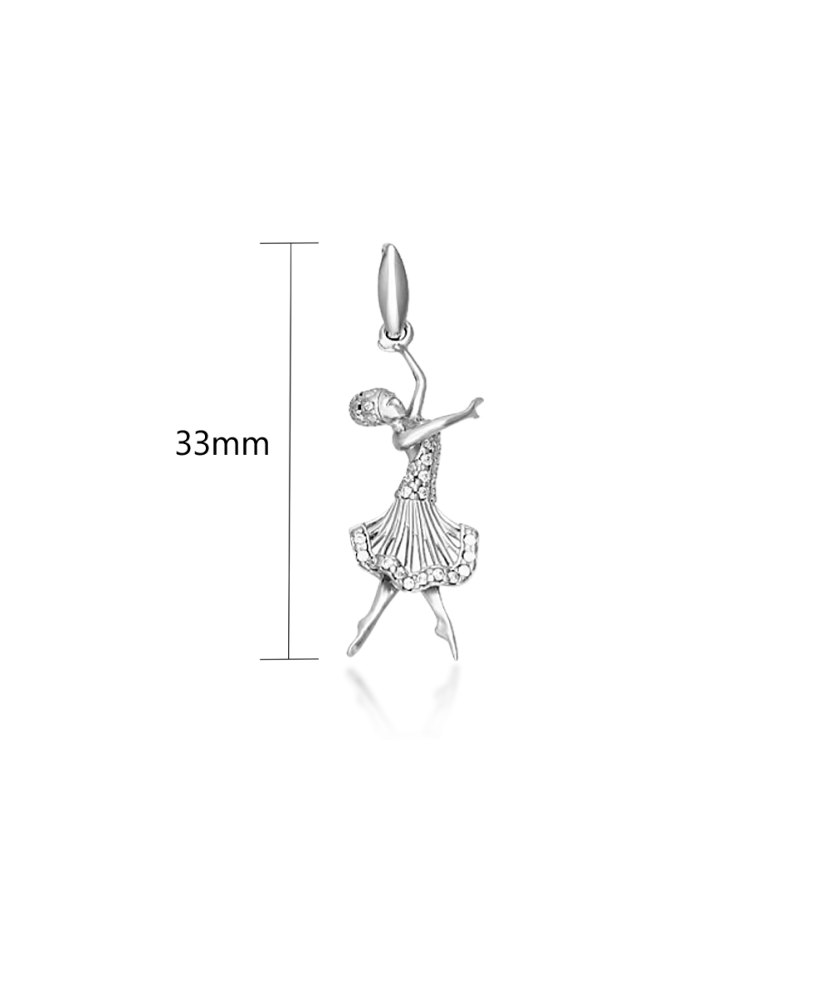 Sterling silver pendant with zircons