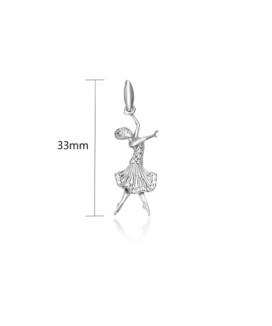 Sterling silver pendant with zircons