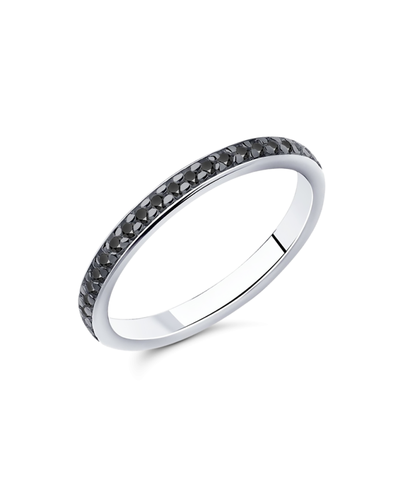 Sterling silver ring with zircons