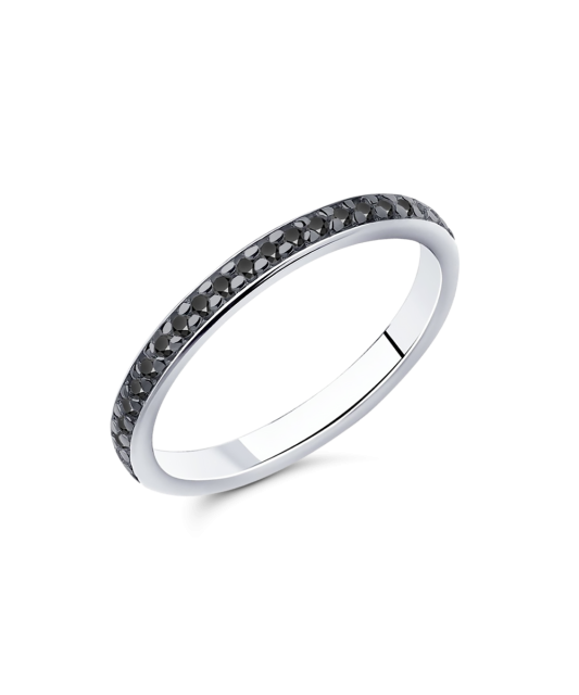 Sterling silver ring with zircons