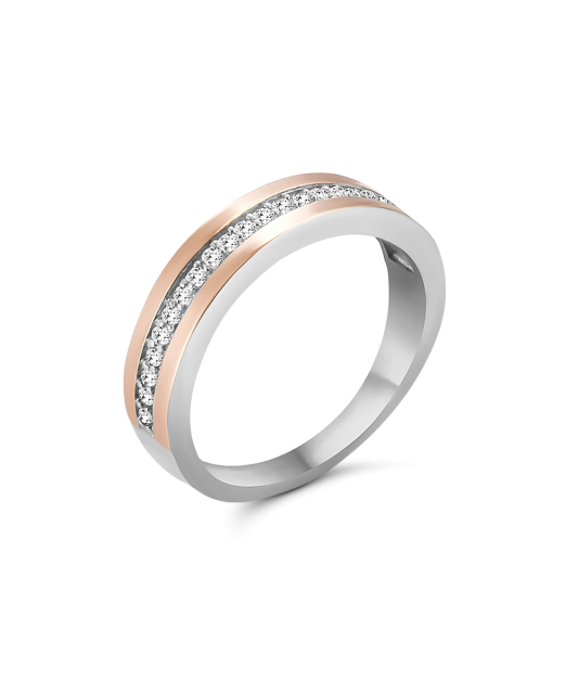 Gold plated Sterling silver ring with zircons