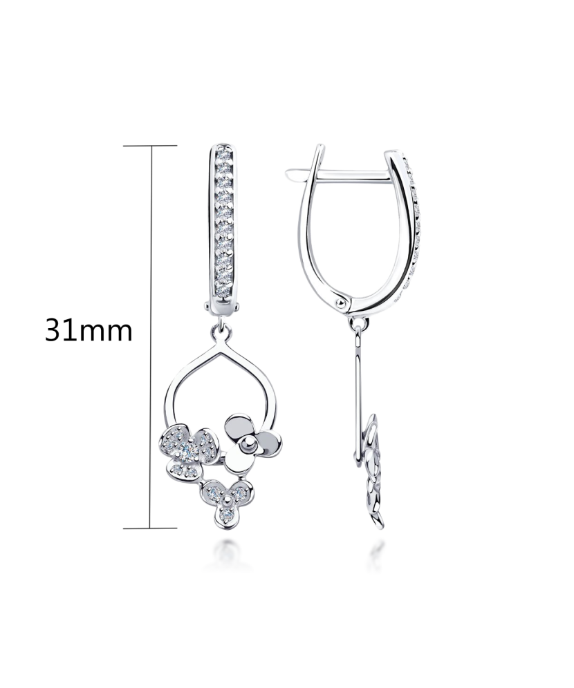 Sidabriniai auskarai su cirkoniais  - Goldinga