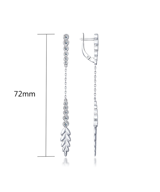 Sterling silver earrings with zircons