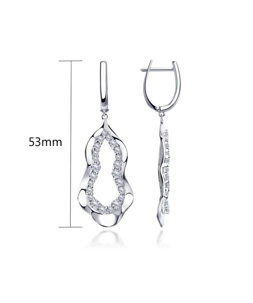 Sterling silver earrings with zircons
