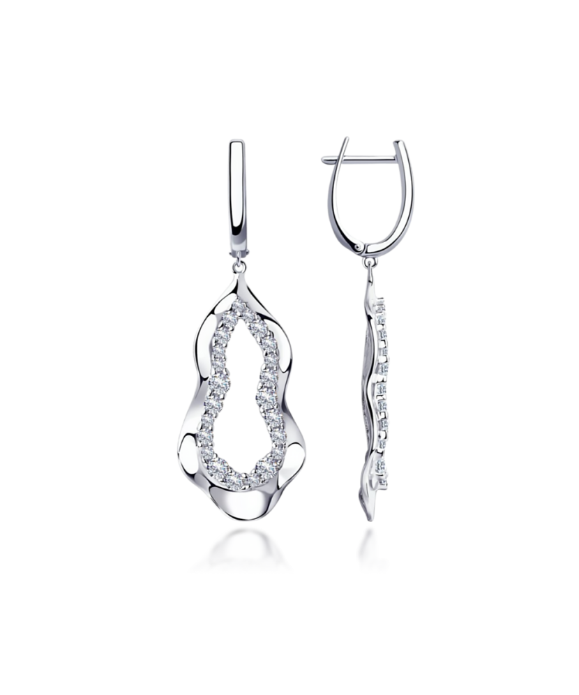 Sidabriniai auskarai su cirkoniais  - Goldinga