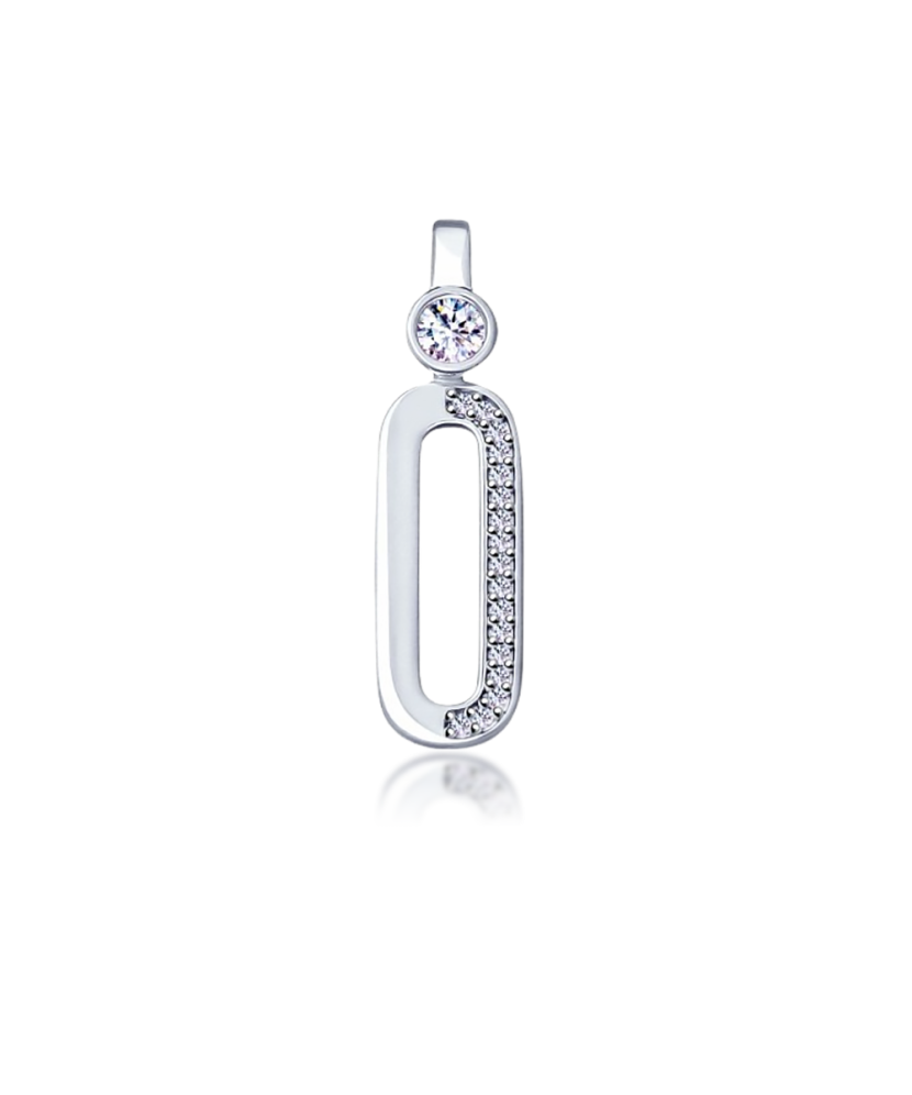 Sterling silver pendant with zircons