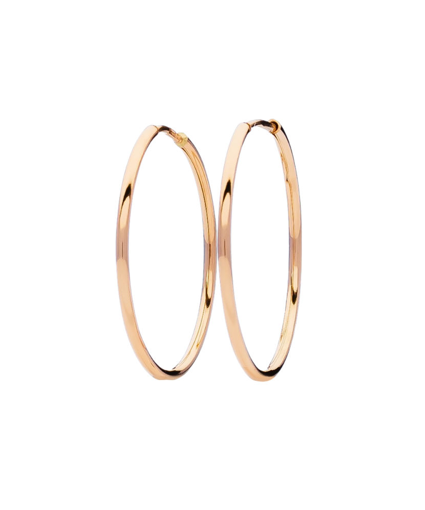 Gold hoop earrings 40mm