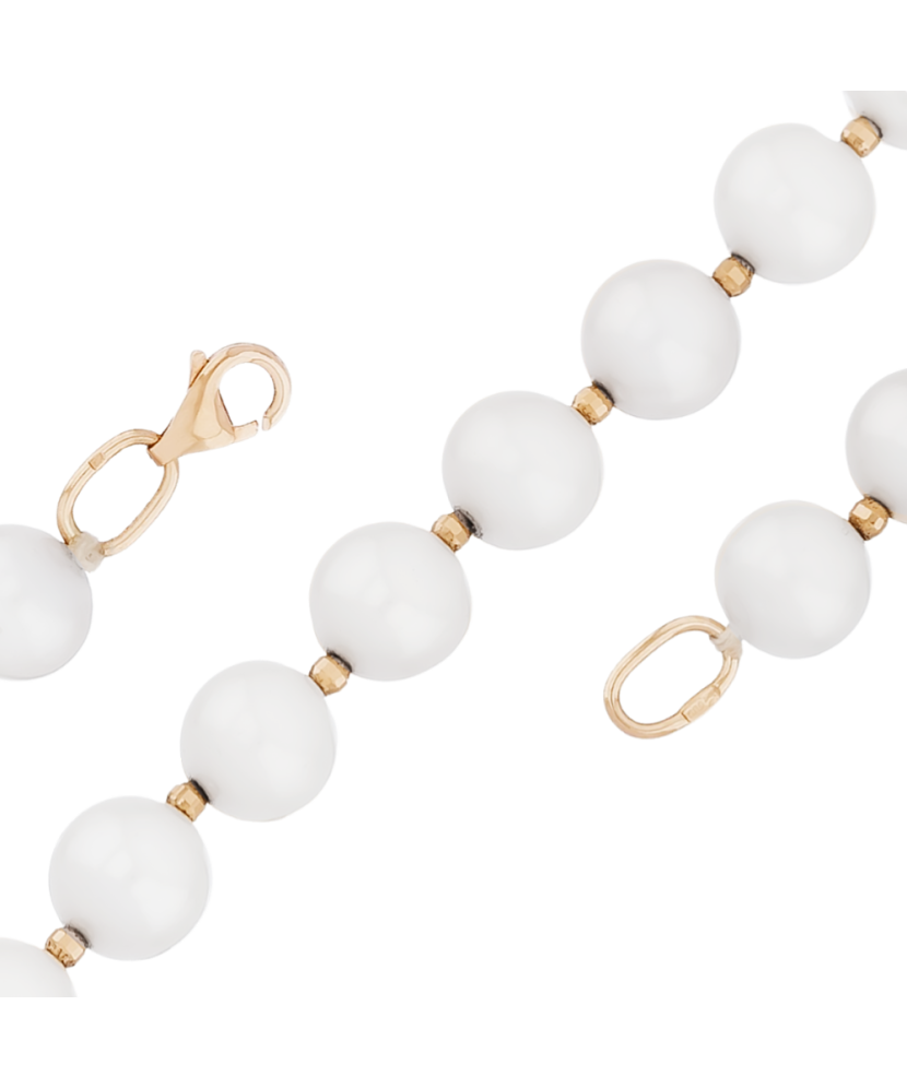 Pearl necklaces with gold 9mm