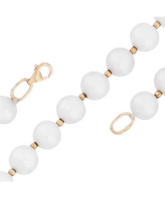 Pearl necklaces with gold 9mm