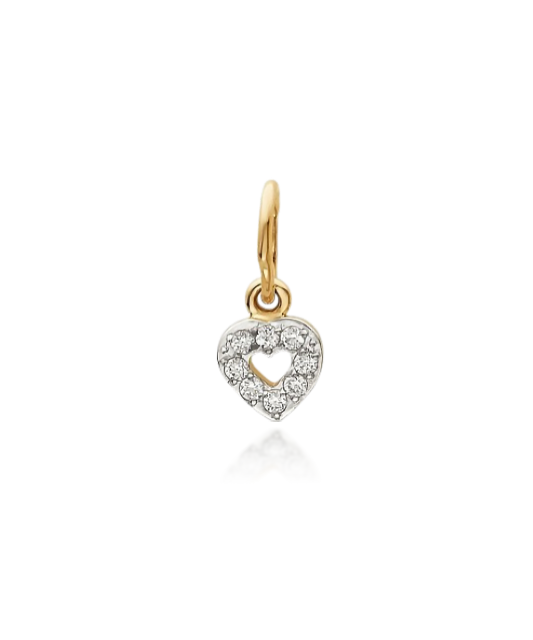 Gold pendant with zircons