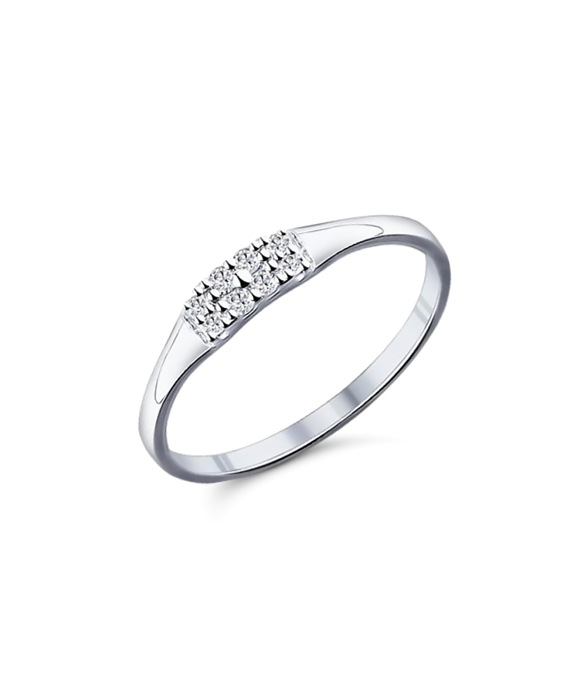 Sterling silver ring with zircons