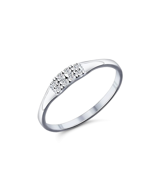 Sterling silver ring with zircons