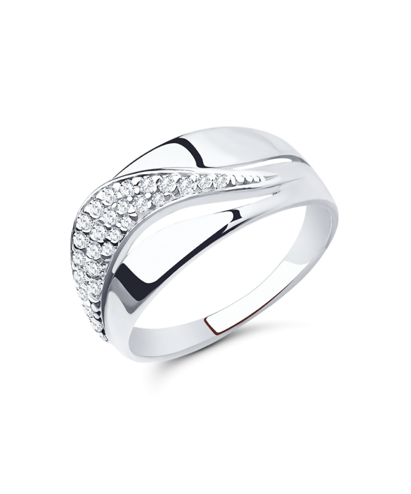 Sidabrinis žiedas su cirkoniais  - Goldinga