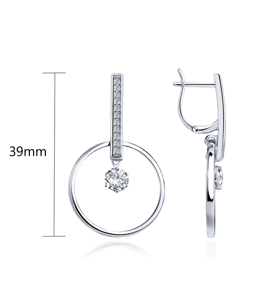 Sterling silver earrings with zircons