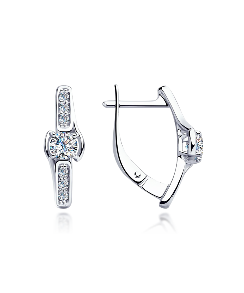 Sterling silver earrings with zircons