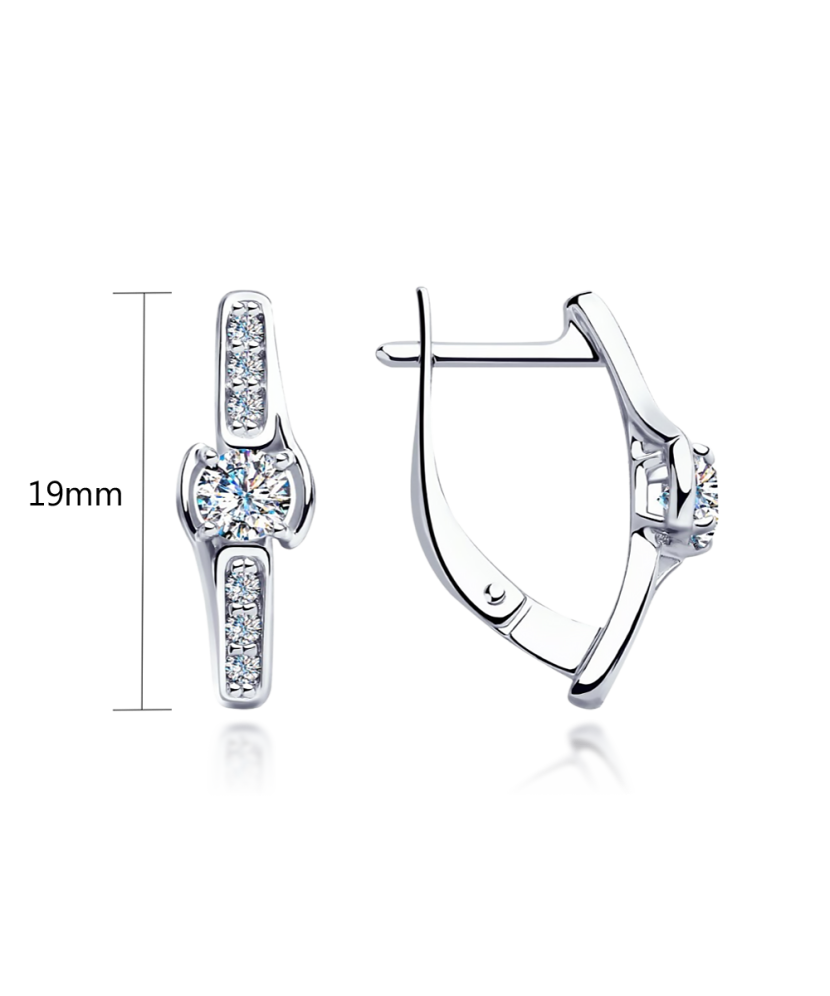 Sterling silver earrings with zircons