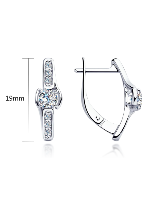 Sterling silver earrings with zircons