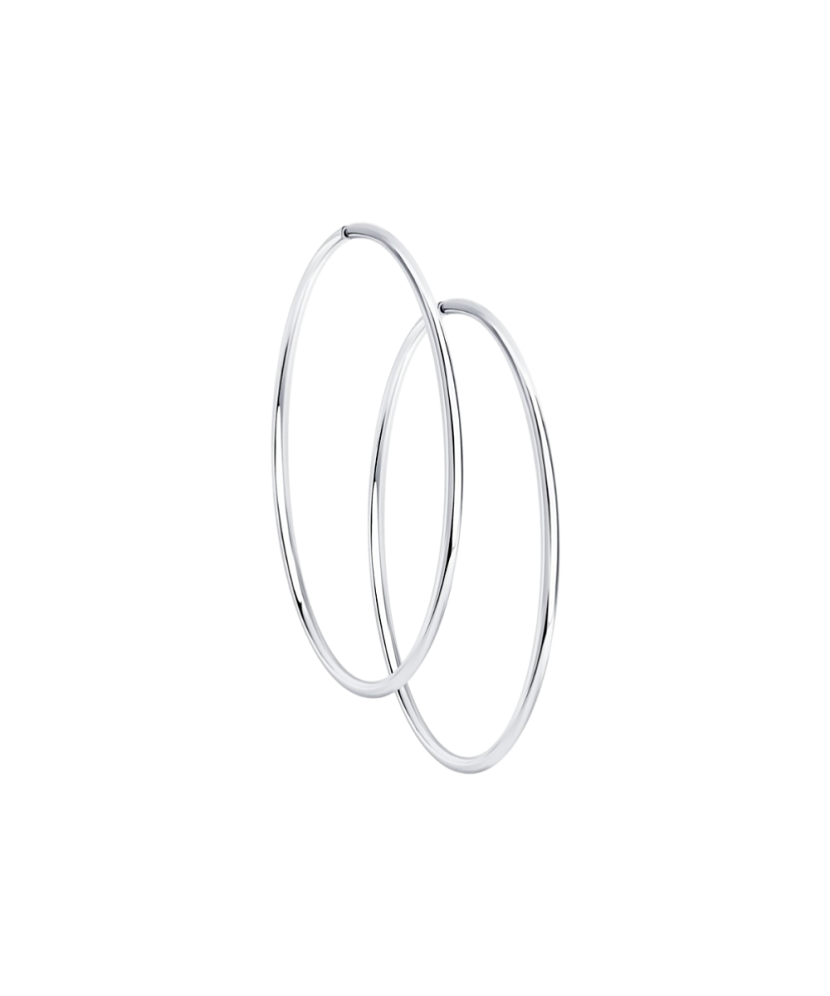 Sidabriniai auskarai rinkutės 40mm  - Goldinga